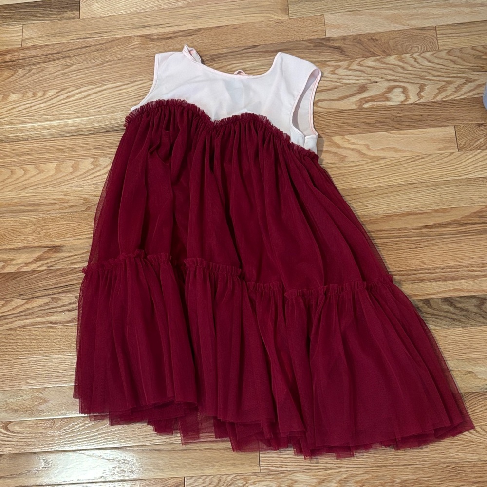 Elegant Burgundy and White Mini Dress
